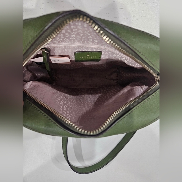 Kate Spade Newbury Lane Cammie Crossbody Purse. Green Camera Bag - Picture 5 of 7